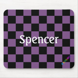 HAMbWG - Computer Mouse - Purple Chequered Mouse Pad