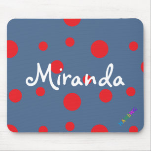 HAMbWG - Computer Mouse - Red Polka Dots Pad