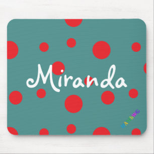 HAMbWG - Computer Mouse - Red Polka Dots Pad