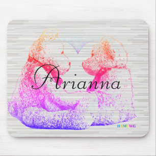 HAMbWG - Computer Mouse - Teddy Bear Love Pad