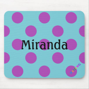 HAMbWG - Computer Mouse - Violet Polka Dots Pad