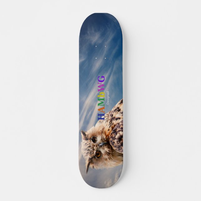 HAMbWG Designed Skateboard -  Perspective Owl (Front)