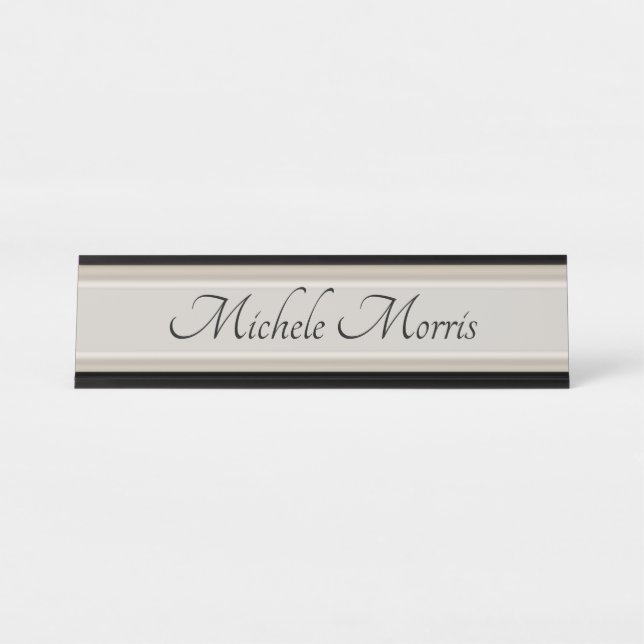 HAMbWG - Desk Name Plate - Creme (Front)