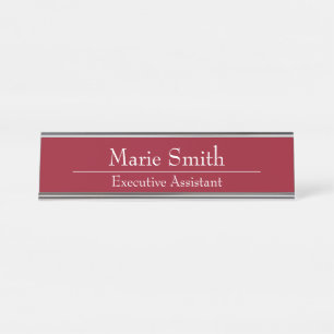 HAMbWG - Desk Name Plate - Name and title