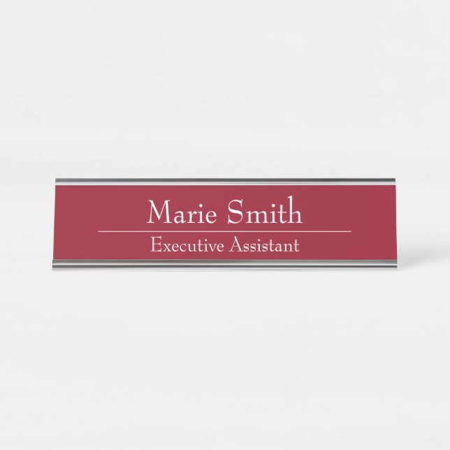 HAMbWG - Desk Name Plate - Name and title (Front)