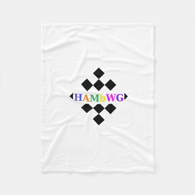 HAMbWG - Fleece Blanket - Chequered  w Logo (Front)