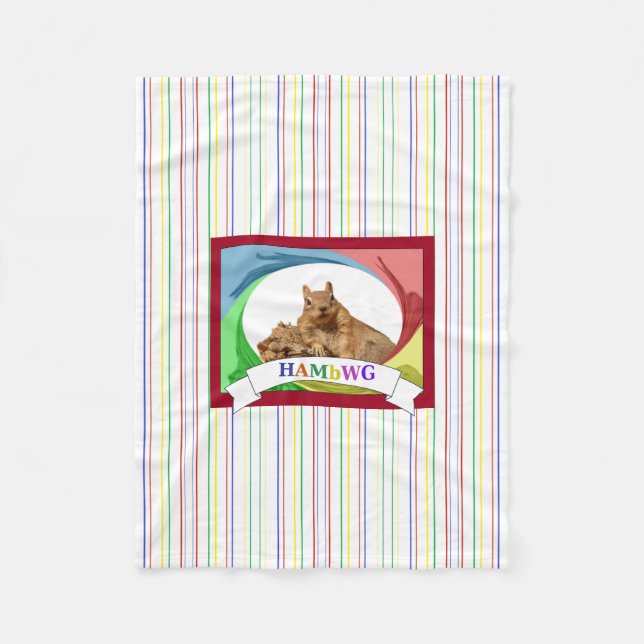 HAMbWG - Fleece Blanket - HAM Squirrel Primary (Front)