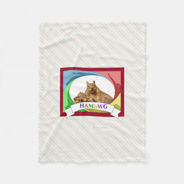HAMbWG - Fleece Blanket - HAM Squirrel Primary (Front)