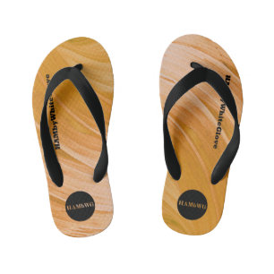 HAMbWG Flip-Flops - Orange Swirl Kid's Jandals