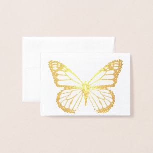 HAMbWG - Gold Foil Card - Butterfly Mini Note Card