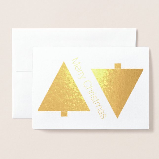 HAMbWG - Gold Foil Card - Designer Trees (Front With Envelope)