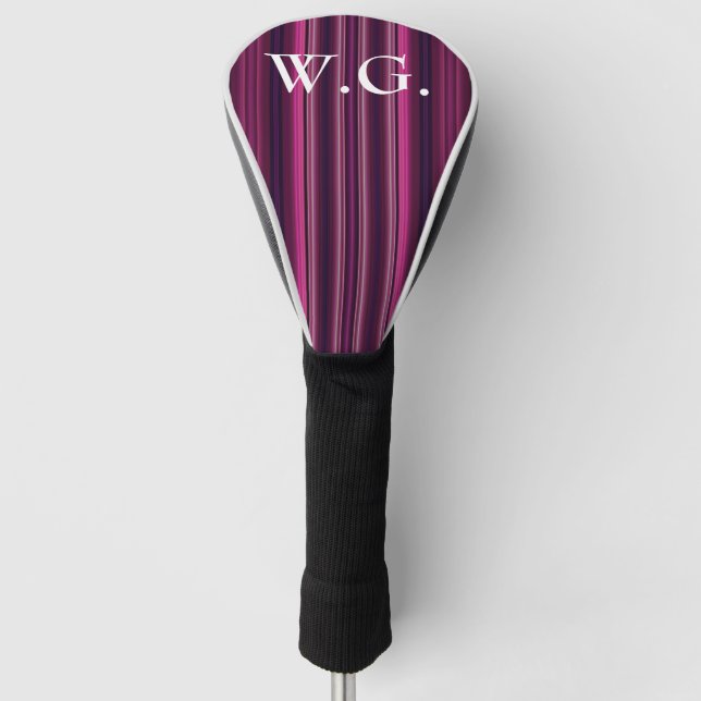 HAMbWG Golf Iron Head Cover - Pink Agate Stripes (Front)