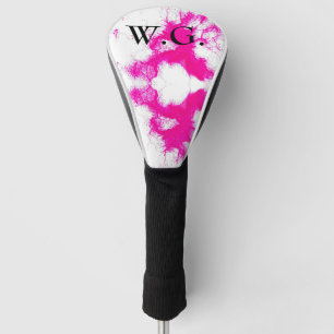 HAMbWG Golf Iron Head Cover - Pink Ink Splatter