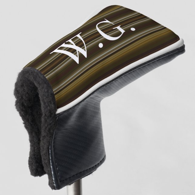 HAMbWG Golf Iron Head Cover - Tigers Eye Stripe (3/4 Front)