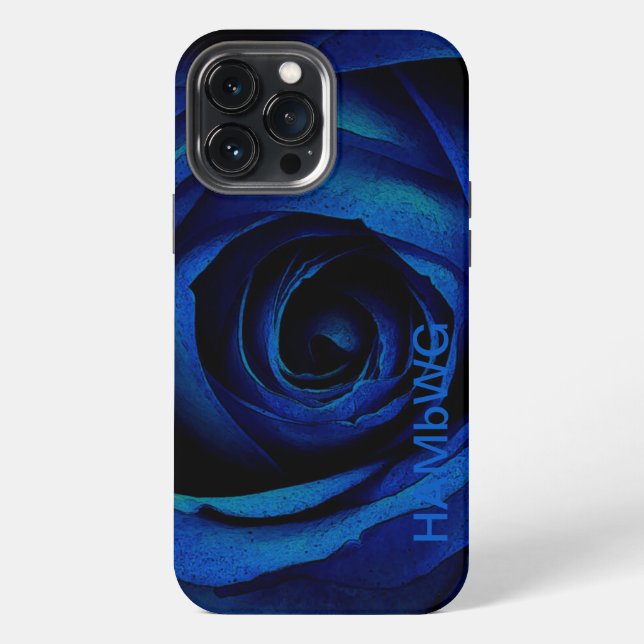 HAMbWG - Gothic Blue Rose iPhone Case (Back)