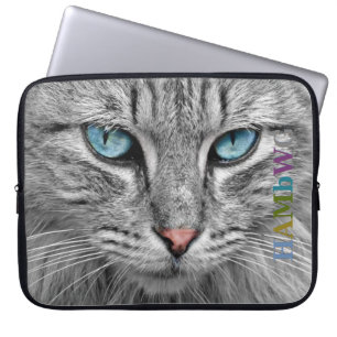 HAMbWG Grey Cat - Neoprene Laptop Sleeves