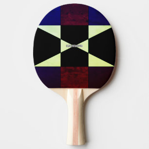 HAMbWG Hot Colours, Mod 1970's enhanced graphic Ping Pong Paddle