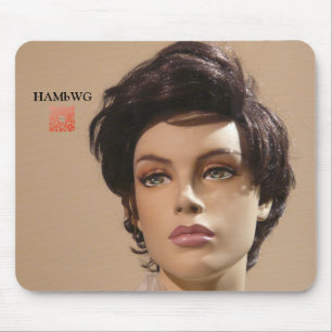 HAMbWG Mannequin Mouse Pad w qr code