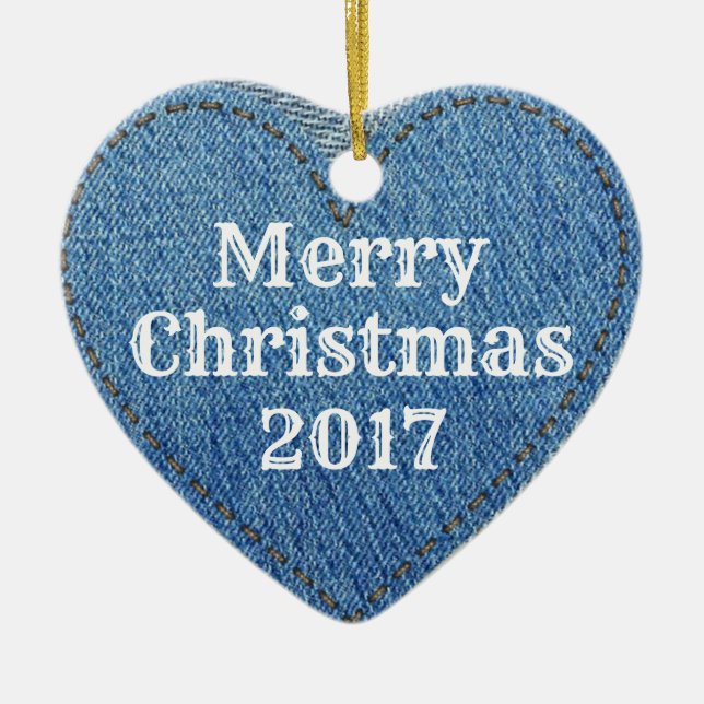 HAMbWG - Ornament - Heart Denim Image (Front)