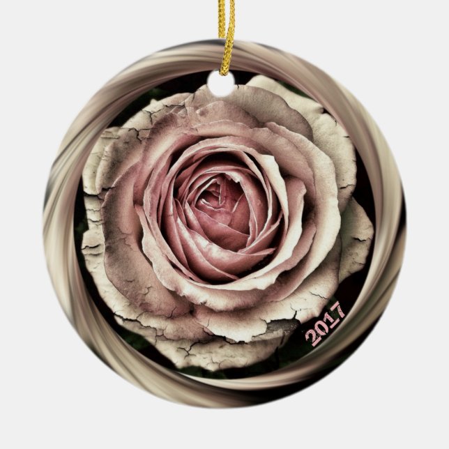 HAMbWG - Ornament - Vintage Rose - Personalizable (Front)