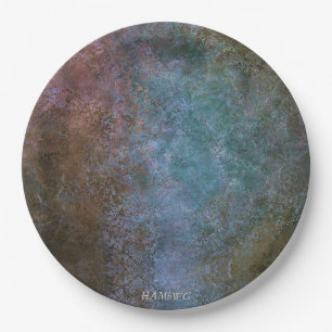 HAMbWG - Paper Plate - Blue Taupe Fresco