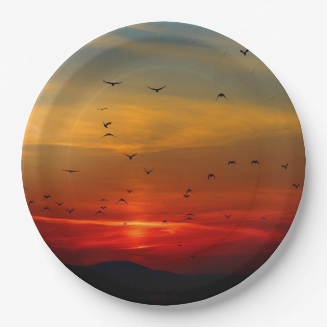 HAMbWG - Paper Plate - Halloween Sunset (Front)