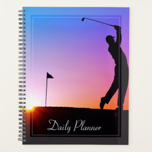 HAMbWG - Photo Daily Planner - Golfer in Sunset