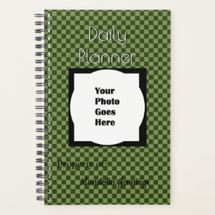 HAMbWG - Photo Daily Planner - Moss Green Gingham