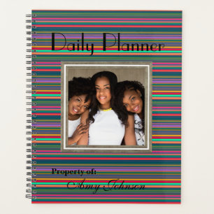 HAMbWG - Photo Daily Planner - Neon Stripe