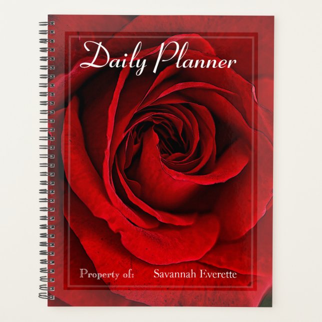 HAMbWG - Photo Daily Planner - Red Rose (Front)