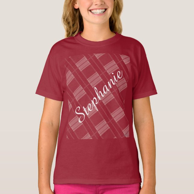 HAMbWG - Plaid Background Name T-Shirt (Front)