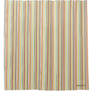 HAMbWG - Shower Curtain - Multi-Colour Stripe Beig