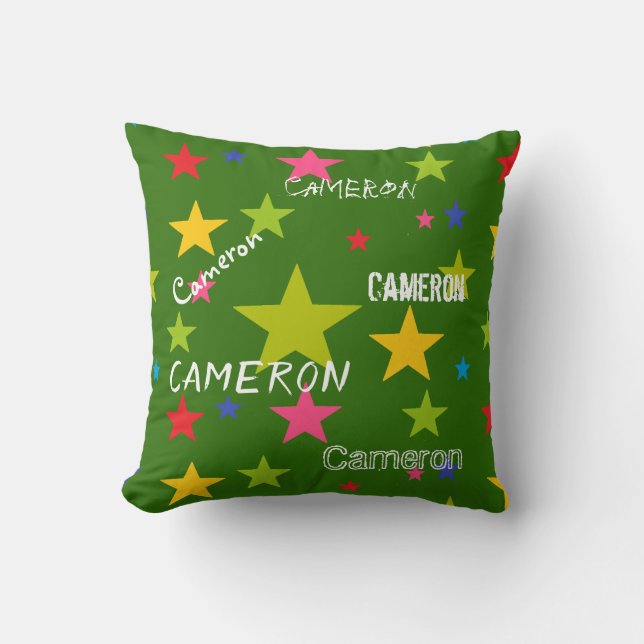 HAMbWG Stars with Name Cushion (Front)