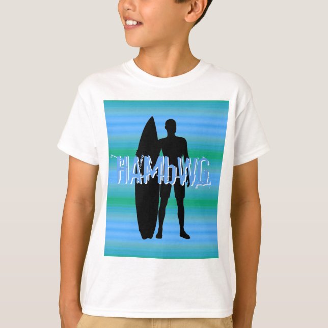 HAMbWG -  T Shirt -  Aqua Blue Gradients (Front)