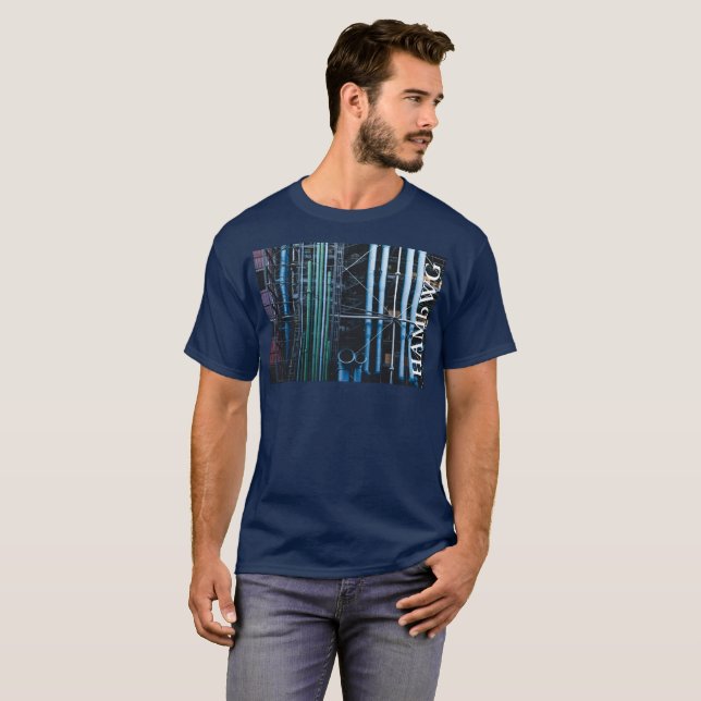 HAMbWG - T-Shirt - Architecture White Ornate Lg (Front Full)