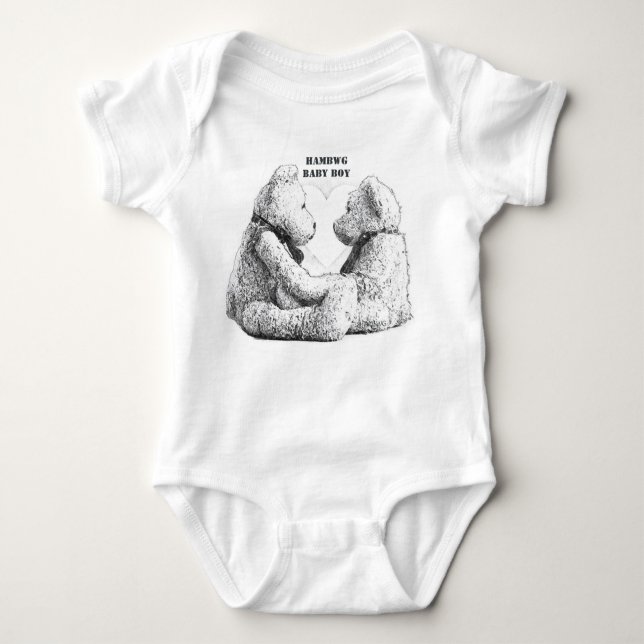 HAMbWG - T-Shirt or Snap T  Teddy Bears Baby Bodysuit (Front)