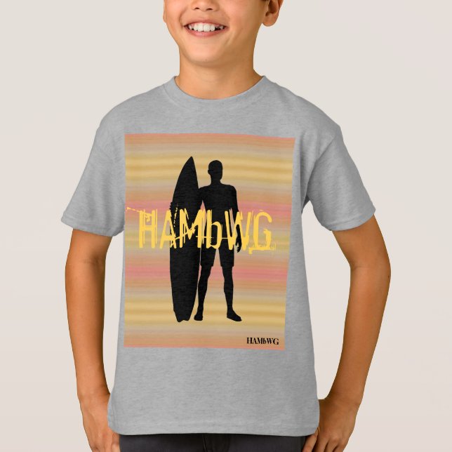 HAMbWG -  T Shirt -  Pale Gradients Surfer (Front)