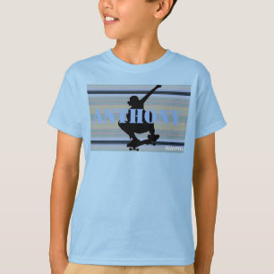 HAMbWG - T Shirt -  Silver blue Skateboarder