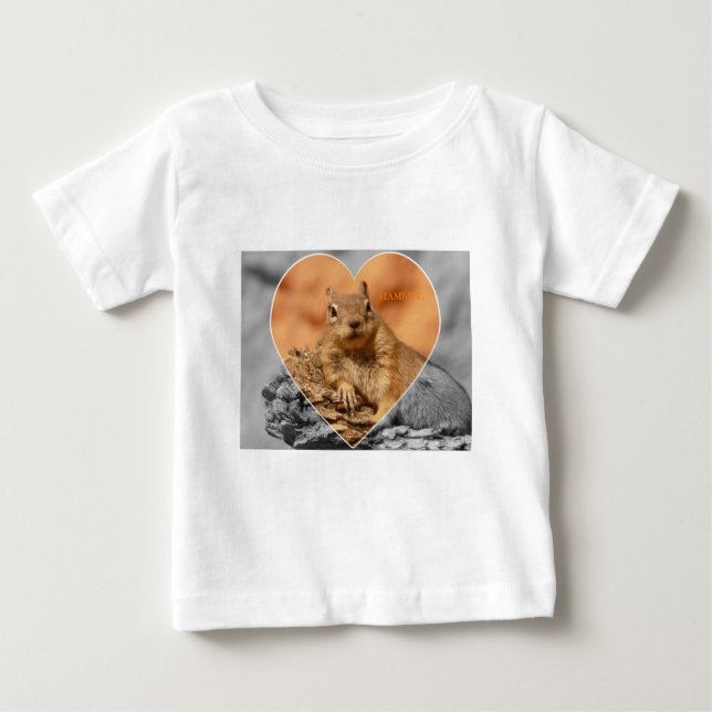 HAMbWG  T-Shirt - Squirrel 2 Tone Heart (Front)