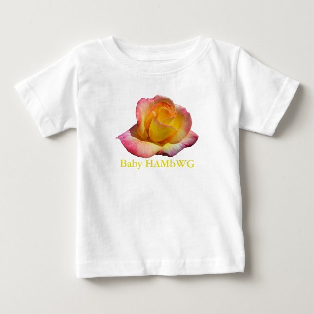 HAMbWG -  T-Shirts - Yellow Peach Rose (Front)