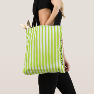 HAMbWG Tote Bag - Classic Stripe Lime