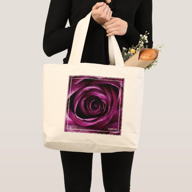 HAMbWG - Tote Bag - Painted Raspberry Rose (Front (Product))