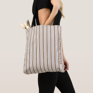 HAMbWG - Tote Bag - Pale Ticking Stripes