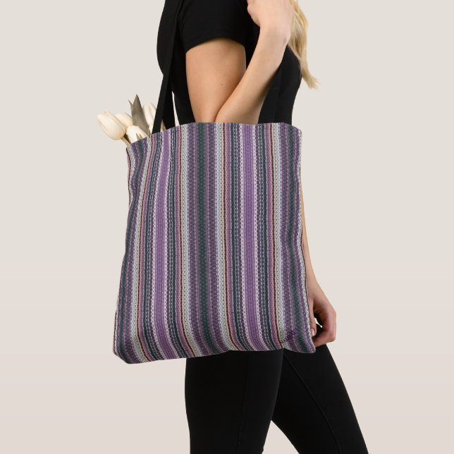 HAMbWG - Tote Bag - Purple/Violet Woven Image (Close Up)