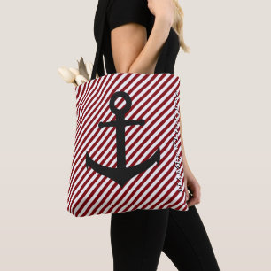 HAMbWG Tote Bag - Red/ White w Anchor