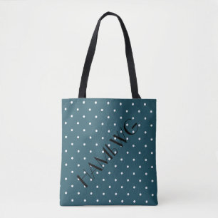HAMbWG - Tote Bag - Teal Green w Polka Dot