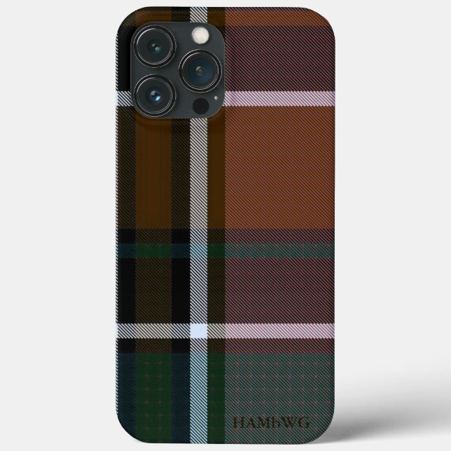 HAMbWG  Tough Xtreme Phone Case - Brown Plaid (Back)