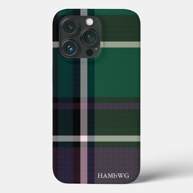 HAMbWG  Tough Xtreme Phone Case - Green Plaid (Back)