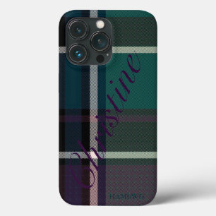 HAMbWG  Tough Xtreme Phone Case - Teal Plum Plaid