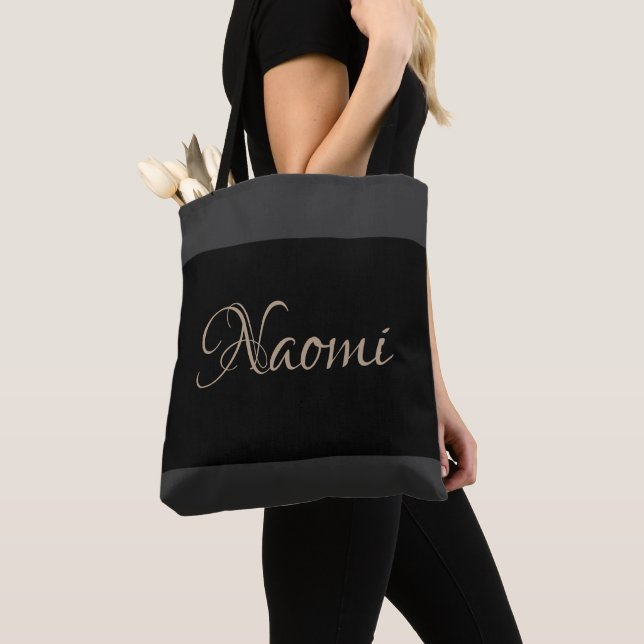HAMbWG - Two Tone Tote Bag - Any Colour, Your Name (Close Up)